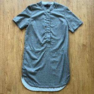 Banana Republic Dress - Short Sleeve Grey Gray with Pockets